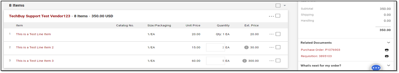 Select Line Item - TechBuy Screenshot