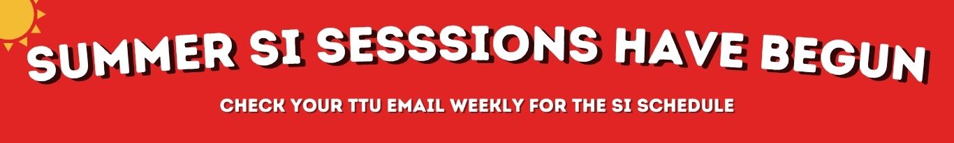 Summer SI Sessions have begun