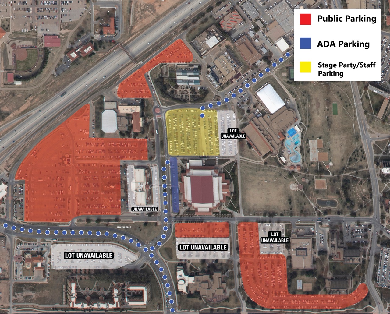 Commencement Parking Map