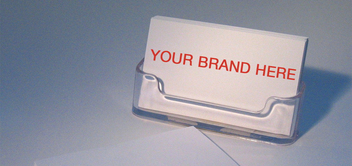 business card says your brand here