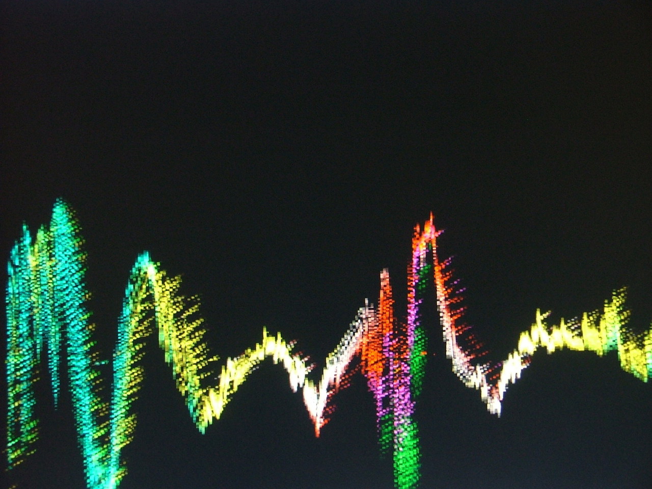 rainbow colored soundwaves