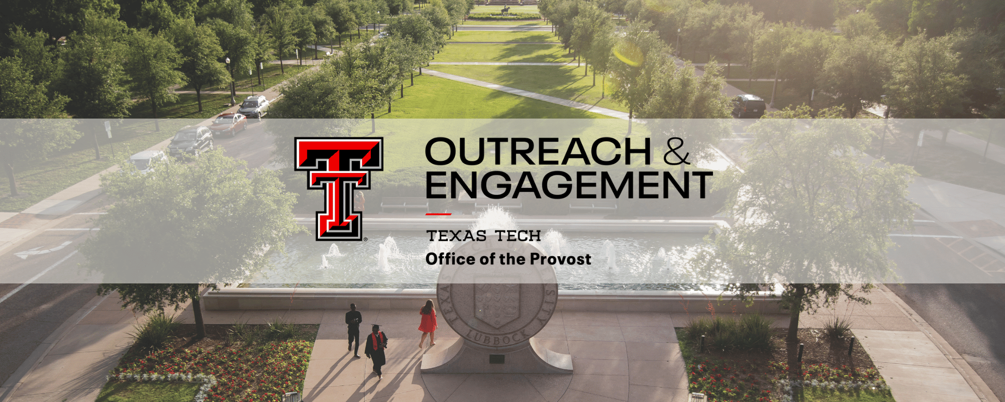 Homepage image of campus with logo