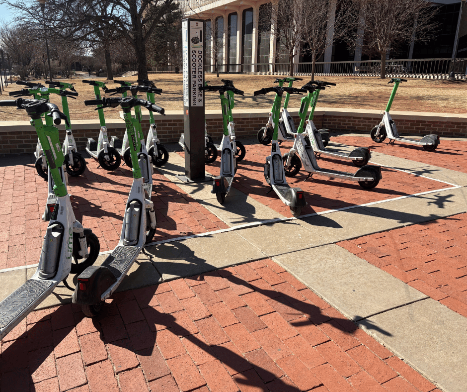 Picture of a group of electric scooters