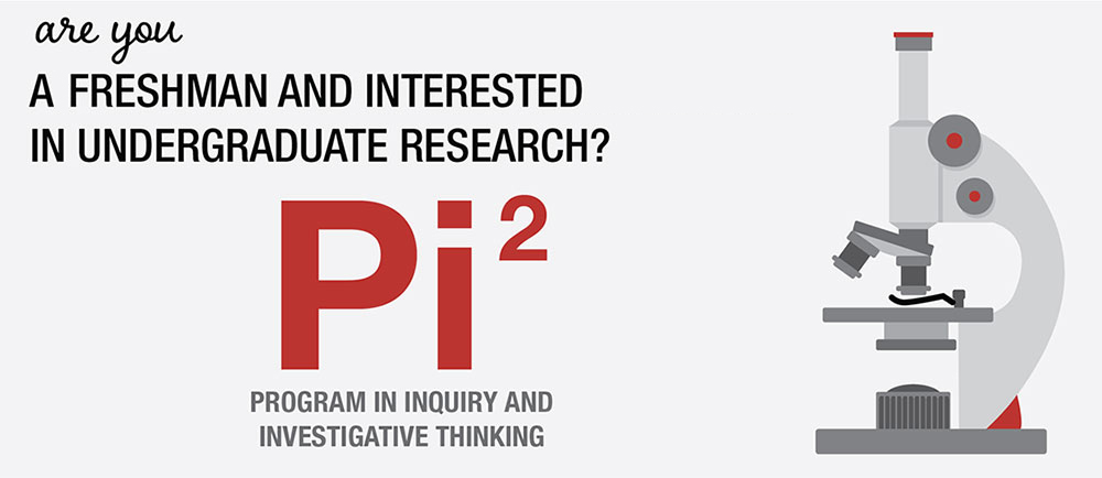 desk with lab equipment, reads: are you interested in undergraduate research?