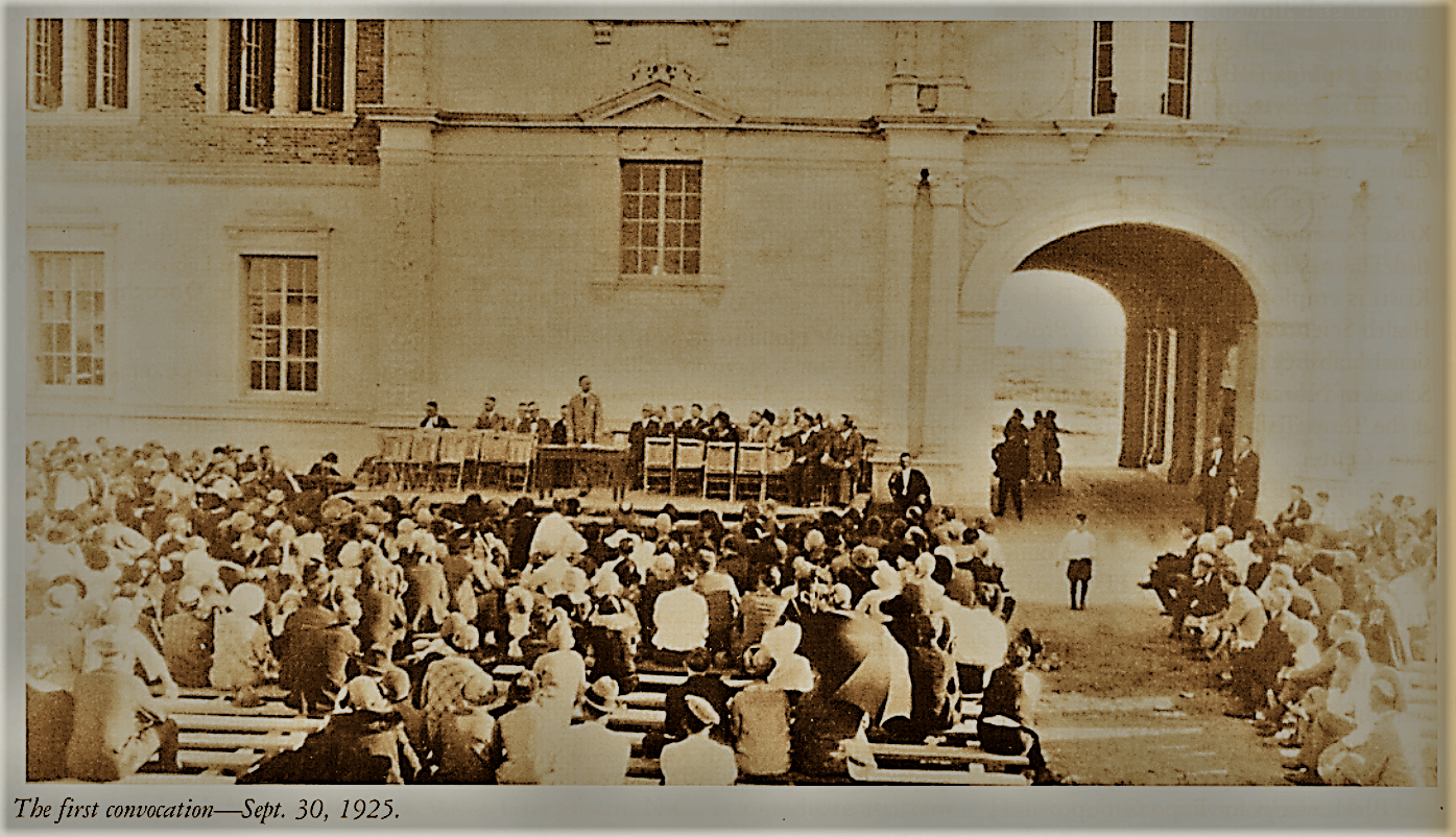The first TTU Convocation, held on September 30, 1925.