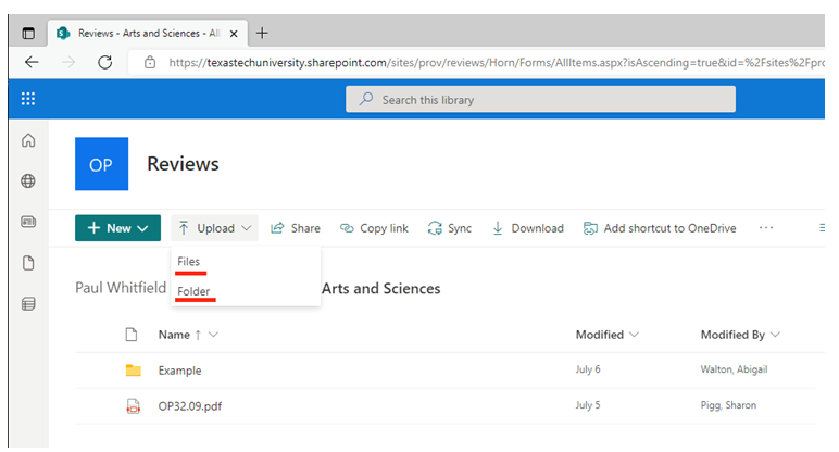 Upload a file