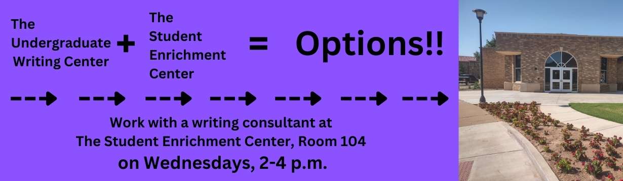 Schedule a writing consultation to be held at The Center!