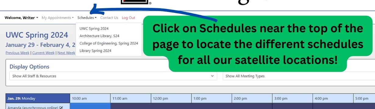 Click here to watch a video with instructions on how to find the schedule for making an appointment at the library satellite or call 806 742 2476 extention 2!