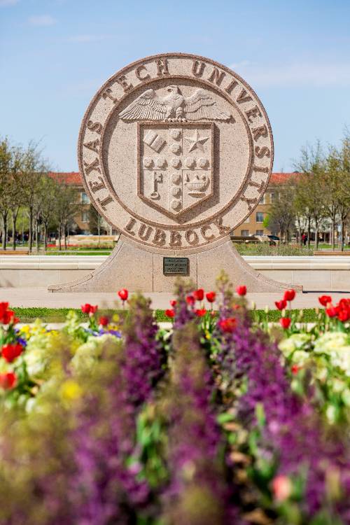 university seal on TTU campus