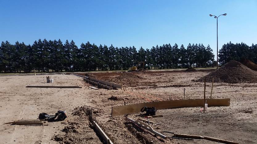 getting ready to pour concrete for the new curb