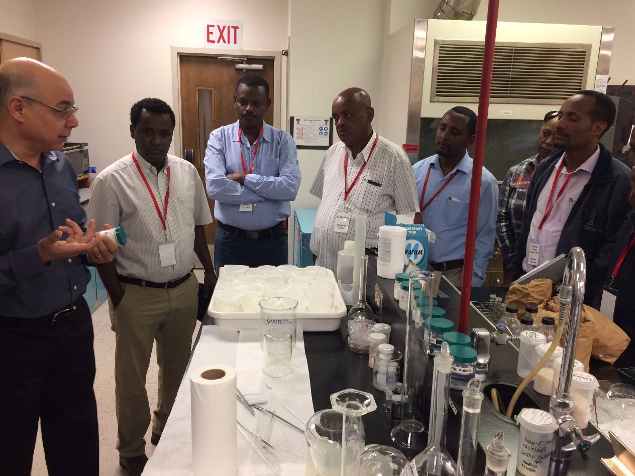 Noureddine Abidi leads a tour of FBRI 