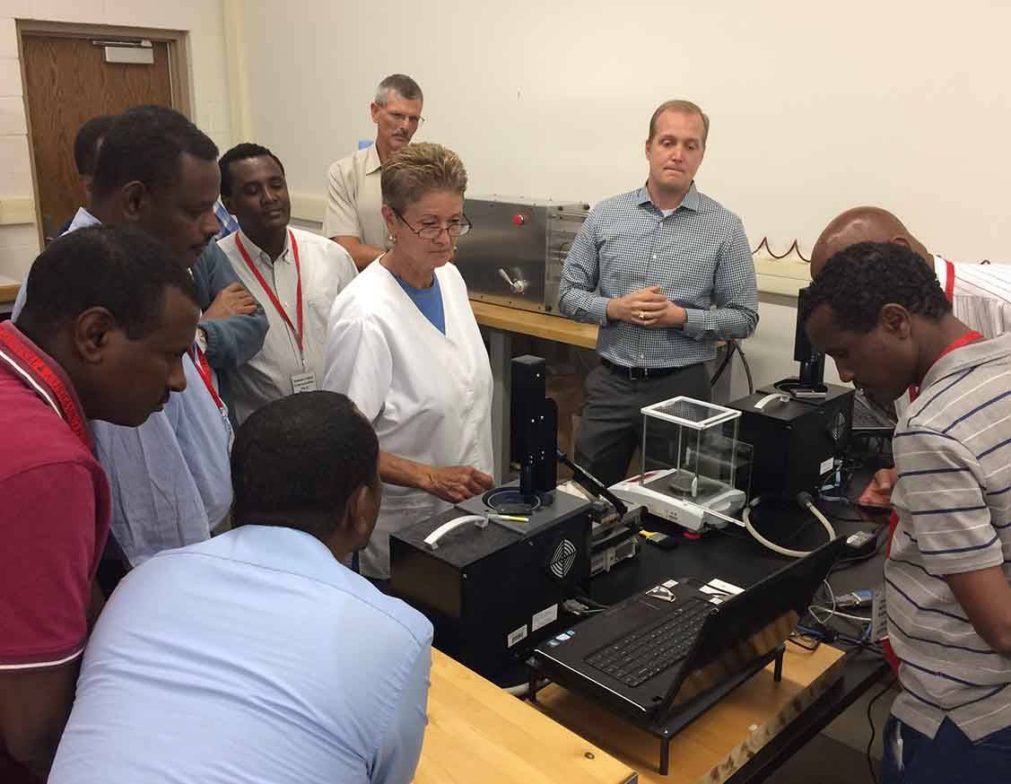 Mary Beard and Brendan Kelly demonstration during FBRI Tour