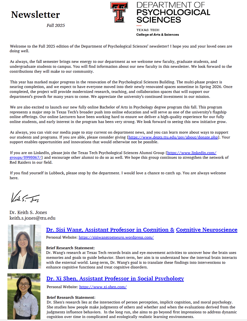 Newsletter Fall 2025 Fall 2025 Newsletter