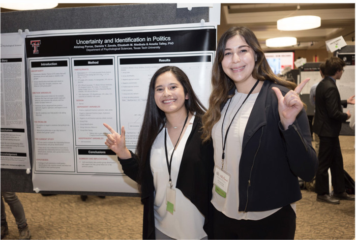 SITH Lab undergraduate research assistants presenting at the Texas Tech University Undergraduate Research Conference.