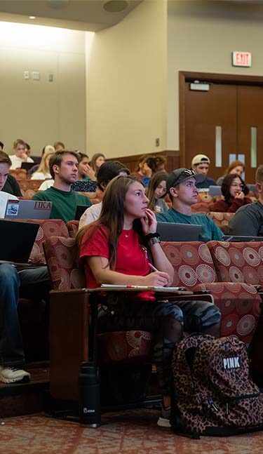 Students sitting in classroom