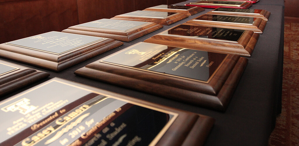 Faculty Awards on Table