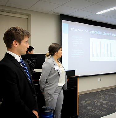 Students in a Presentation Competition