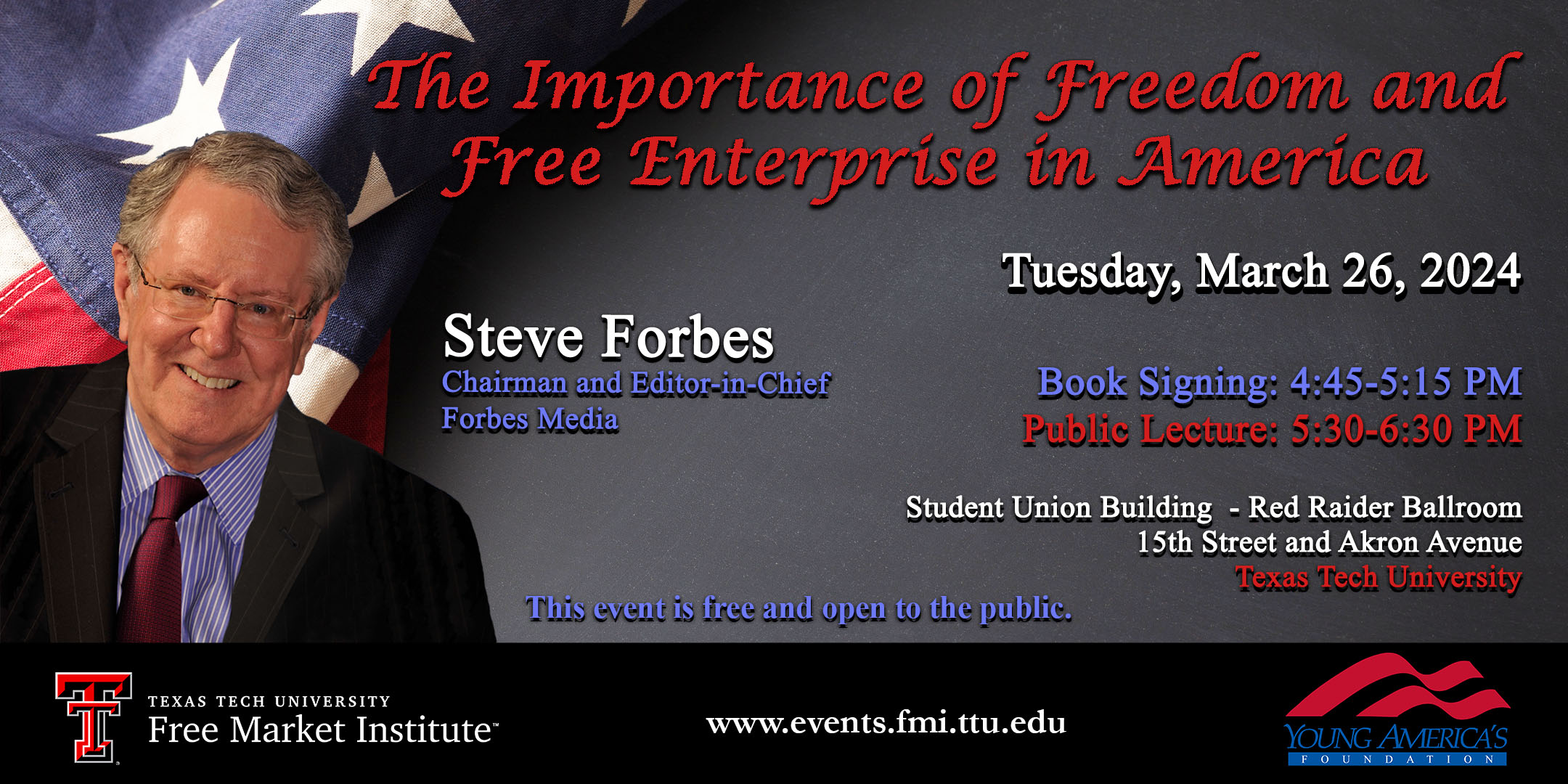 FMI Public Speaker Series Featuring Steve Forbes