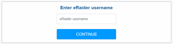 Enter eRaider Username/ID to begin