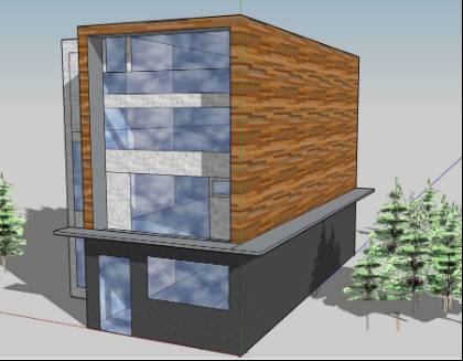 Placeholder Image Computer drawing of container home by Dani
