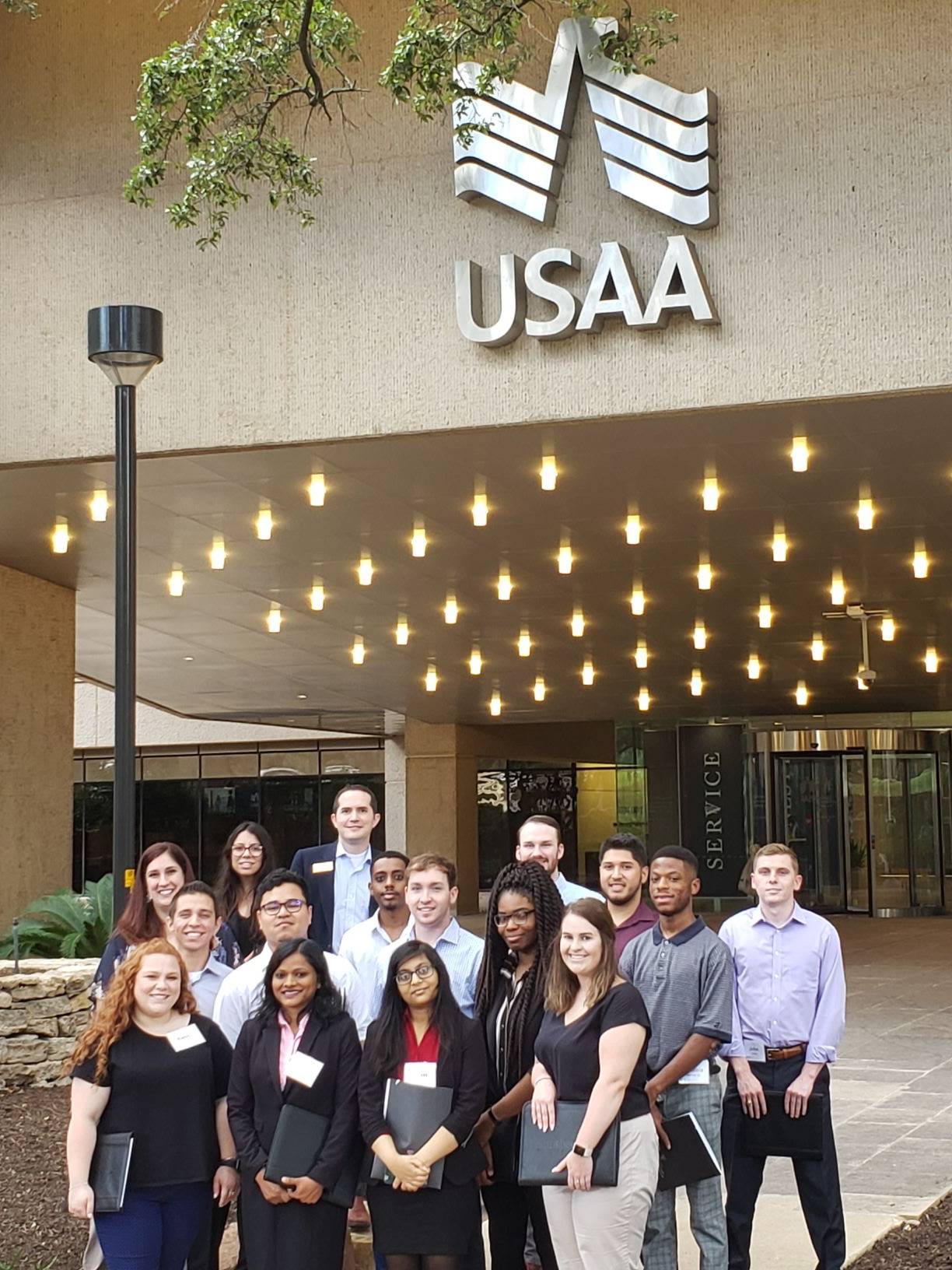 Members of AITP at USAA.