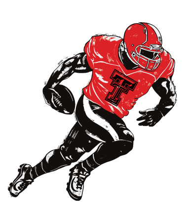 Football player line art drawing