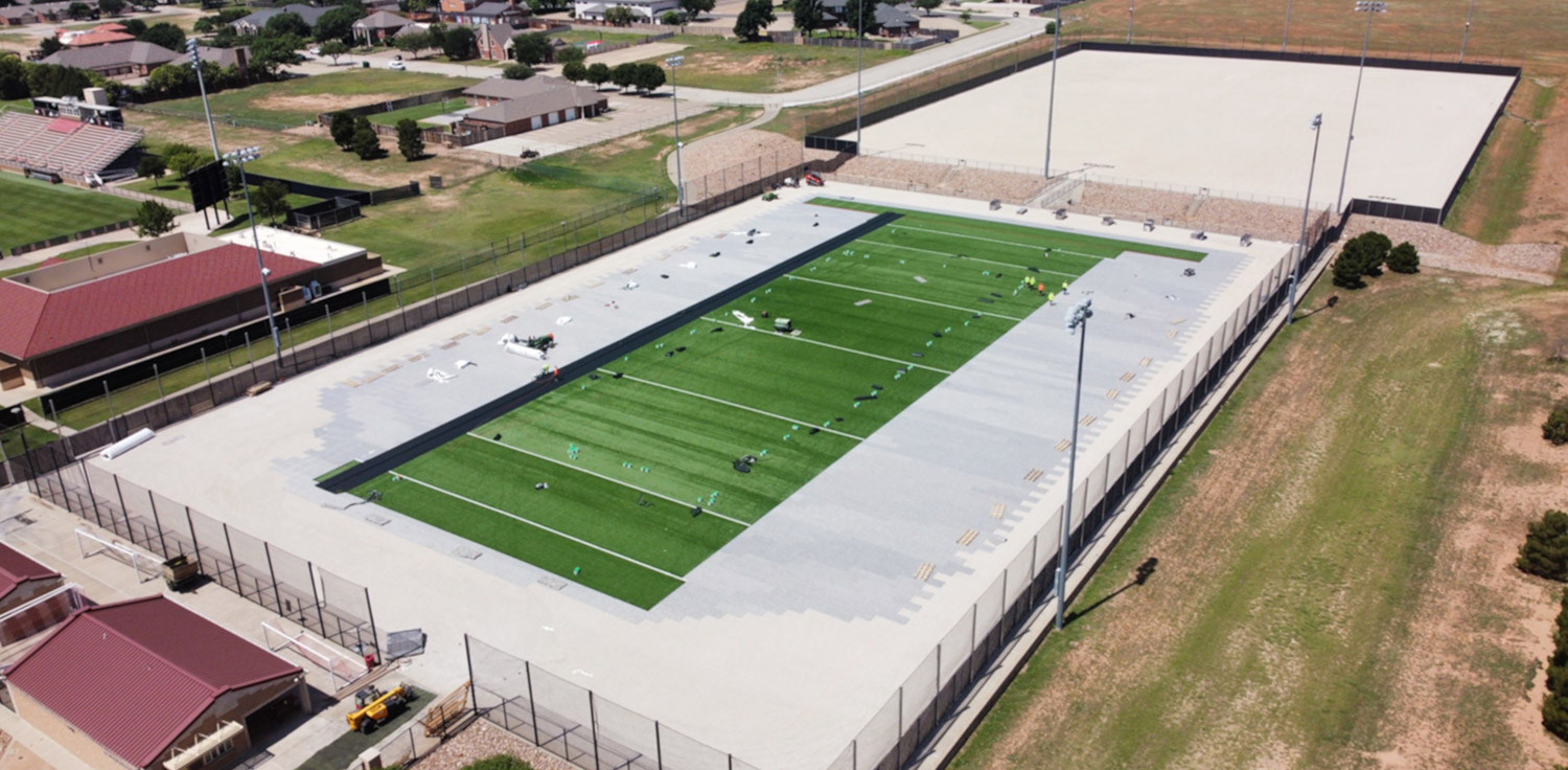 new turf being laid