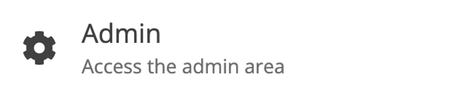 Screenshot of admin access icon