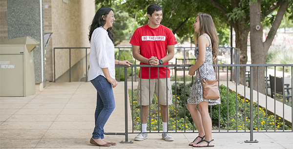 hispanic students chatting