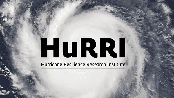hurri logo with hurricane in background