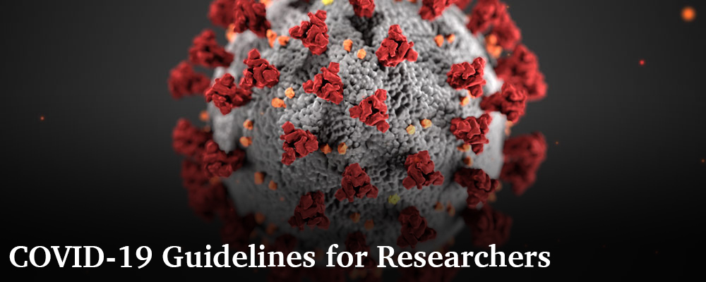 overlaid text: COVID-19 Guidelines for Researchers