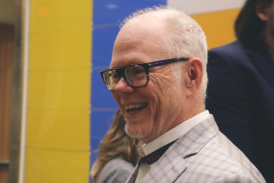 Phil Sizer smiling at Awards Social