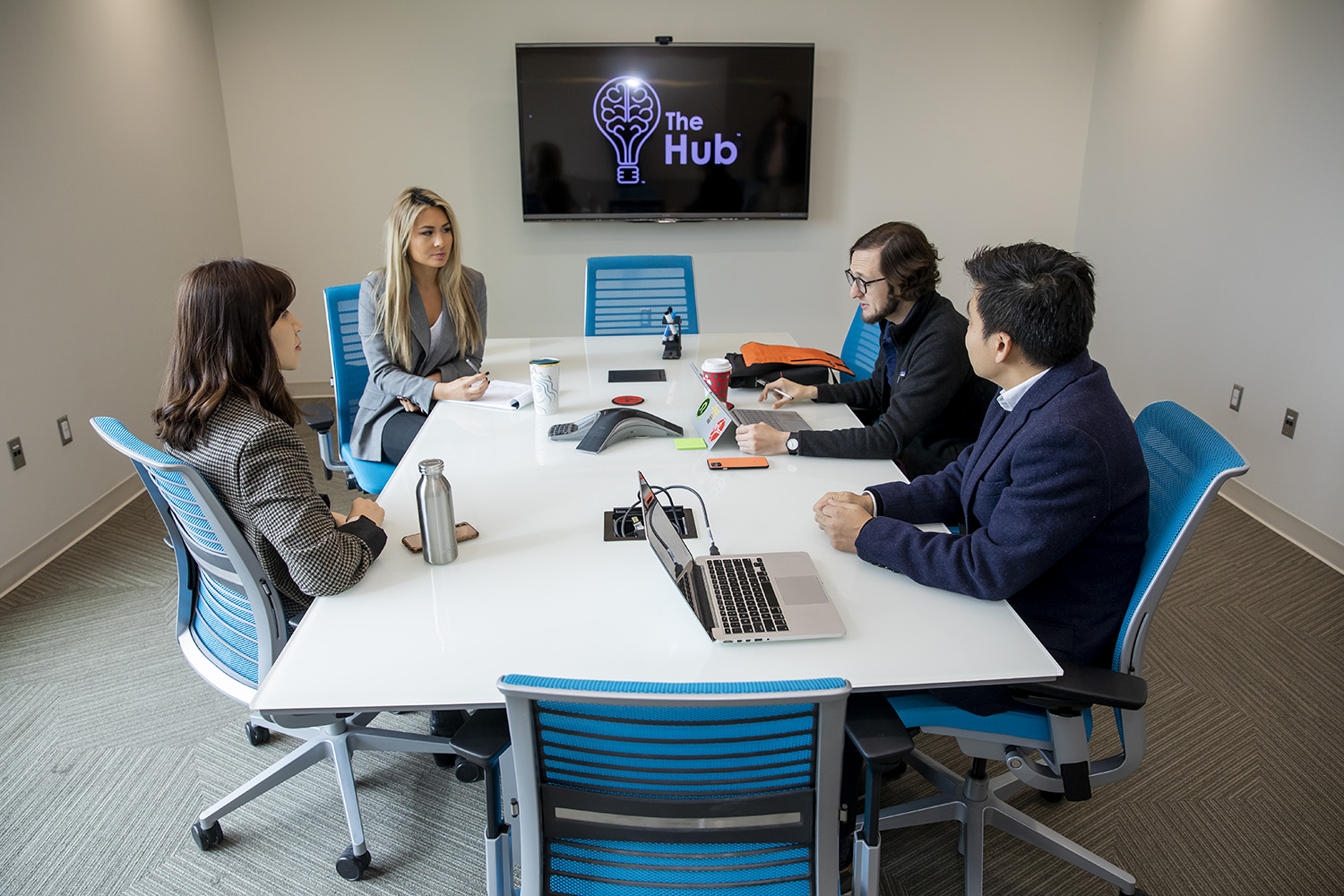 The Smart Mirror team meets at the Innovation Hub