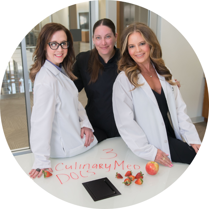 3 CulinaryMed Docs: Shannon Galyean, Michelle Alcorn, and Allison Childress (left to right)