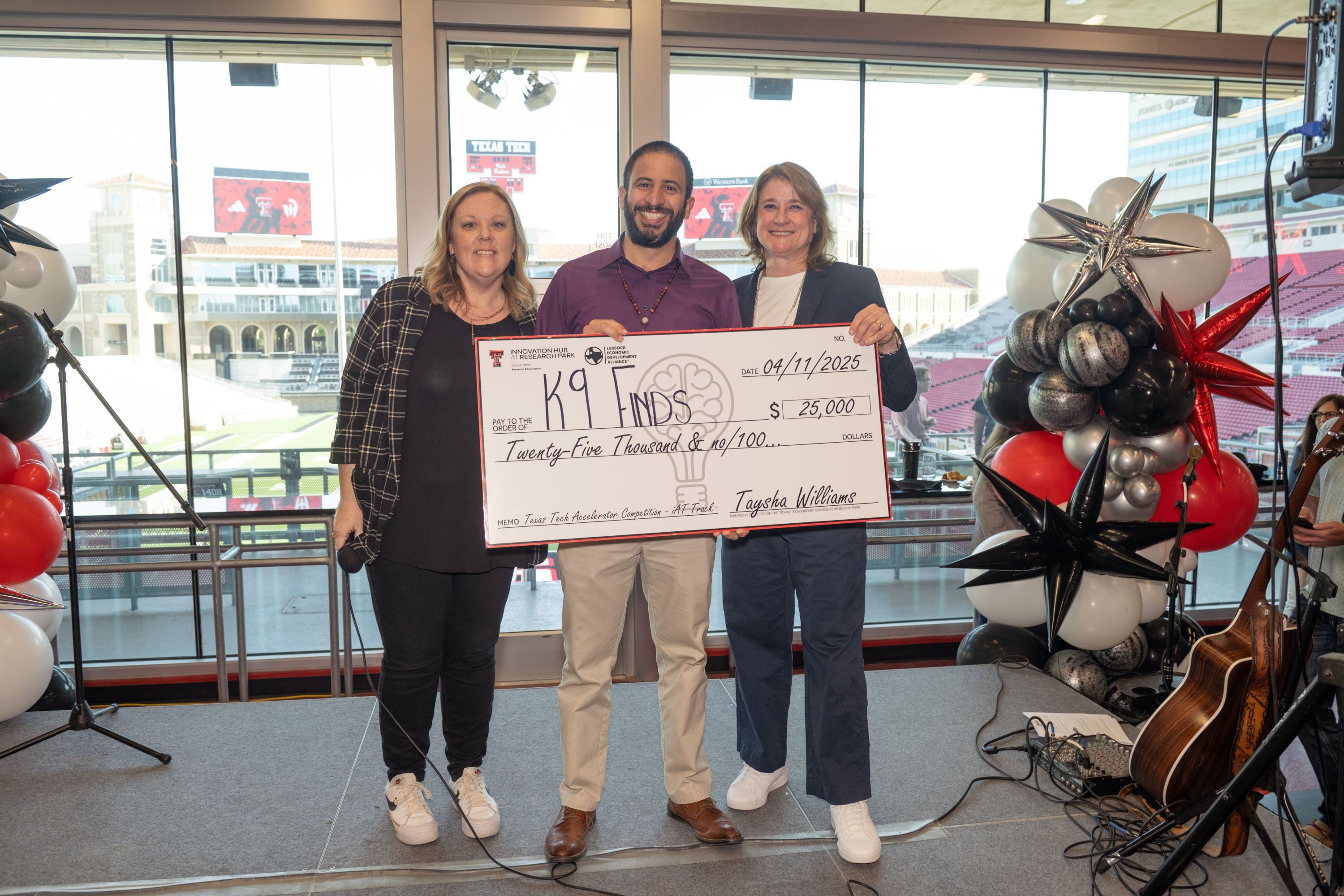 Taysha Williams, Managing Director of the Hub, Edgars Avilles, Founder of K9 Finds, and Carolyn Rowley, Director LEDA