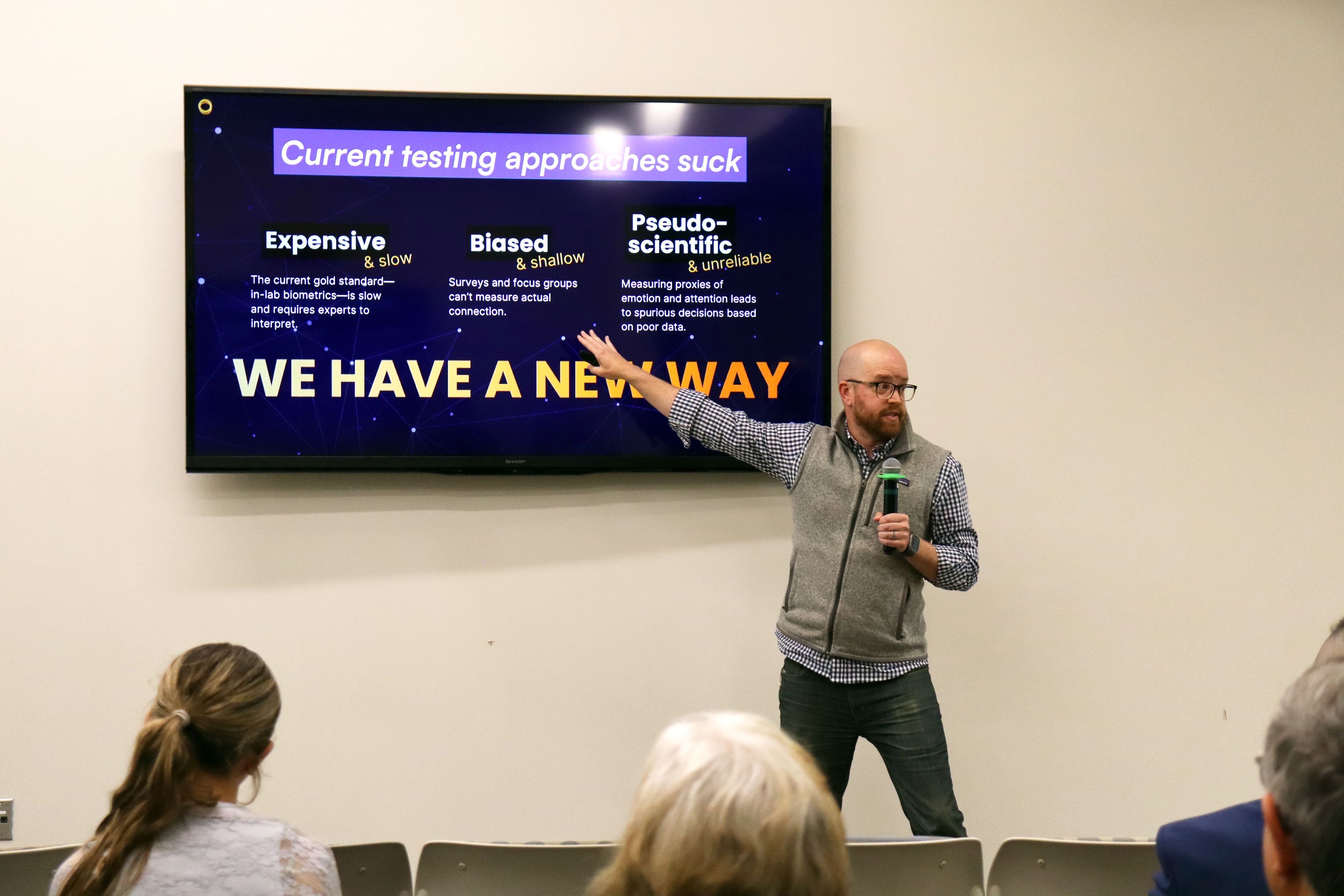 Dr. Justin Keene Presenting at Accelerator Graduation