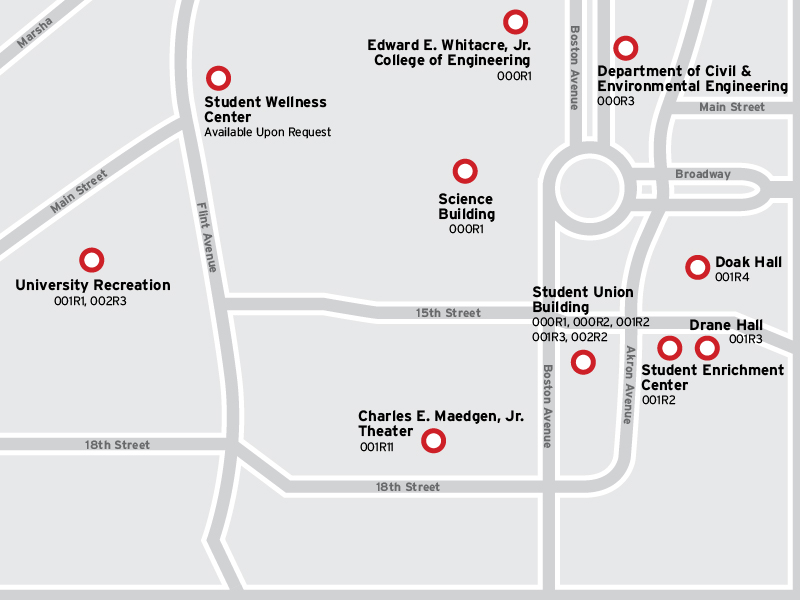 TTU Feminine Hygiene Product Locations