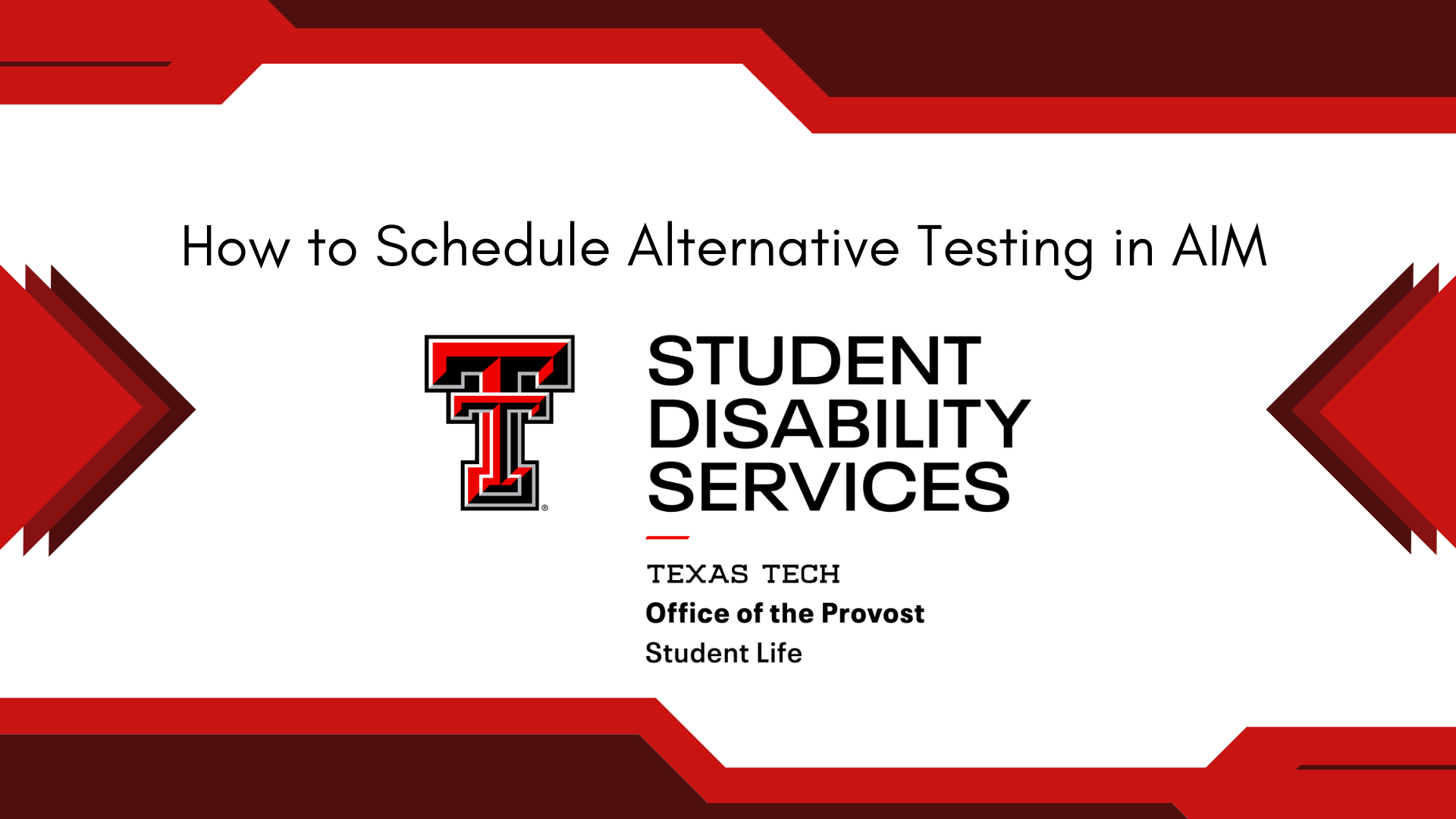 Scheduling Exams through AIM Video for scheduling exams through AIM