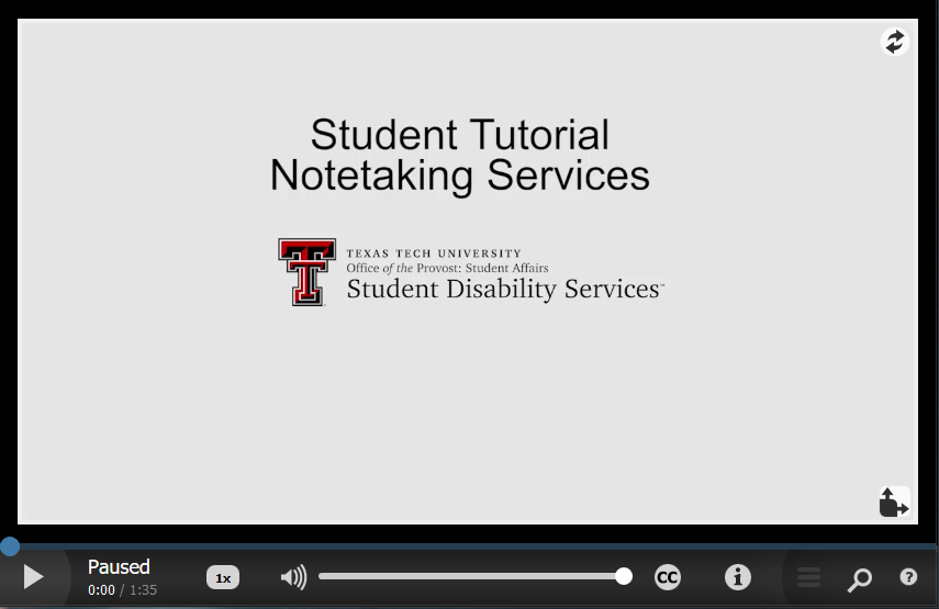 Video for requesting supplemental notes