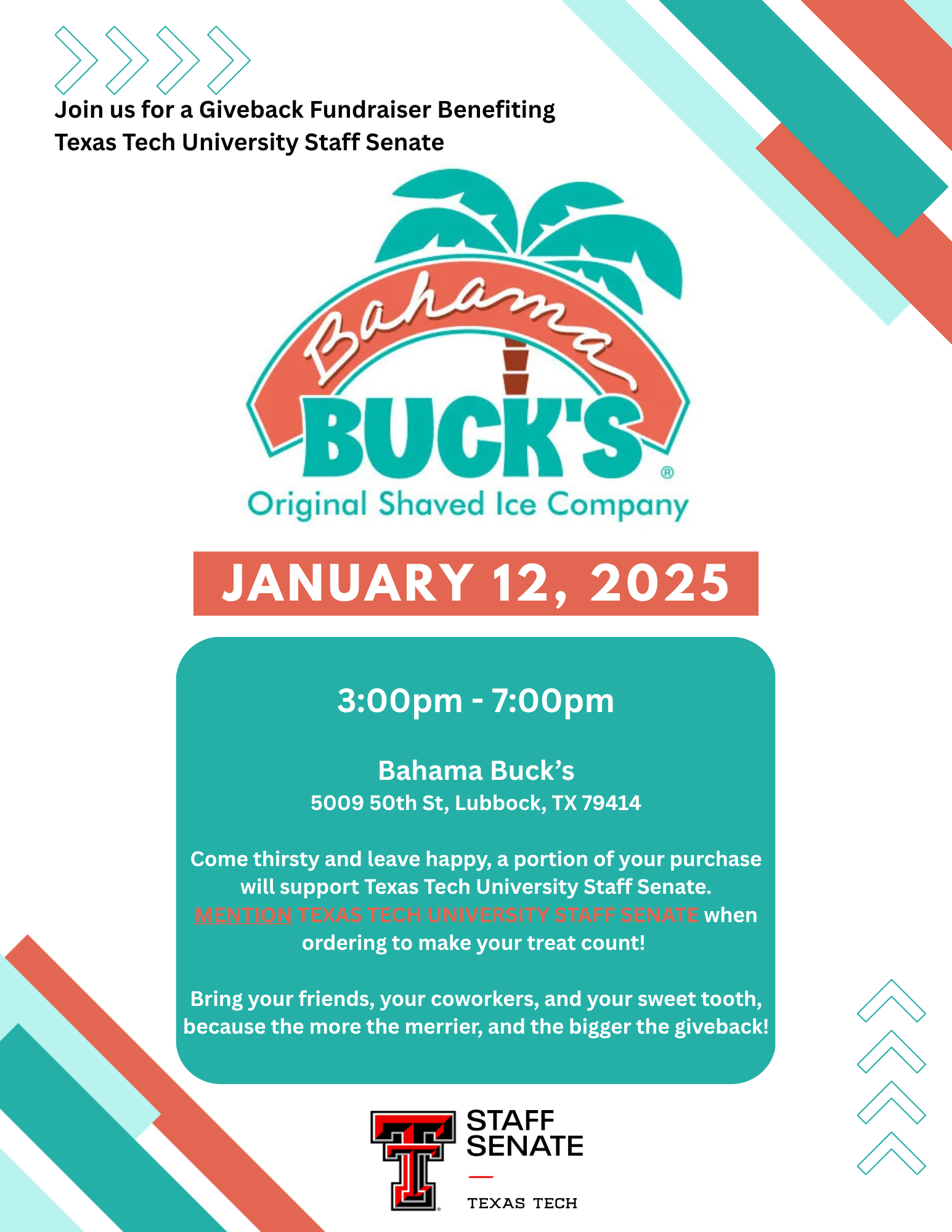 Bahama Bucks Giveback Fundraiser Flyer