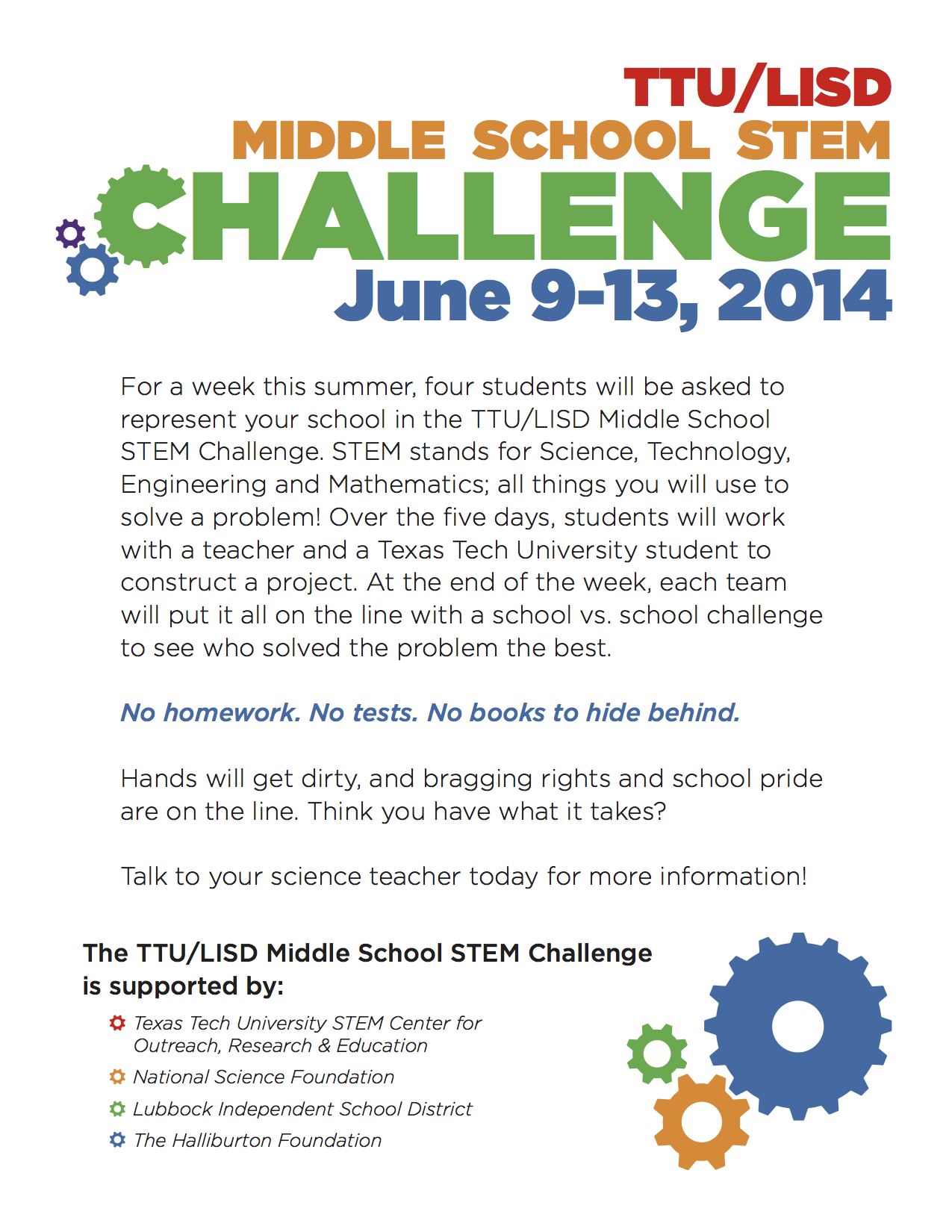 STEM Challenge Flyer