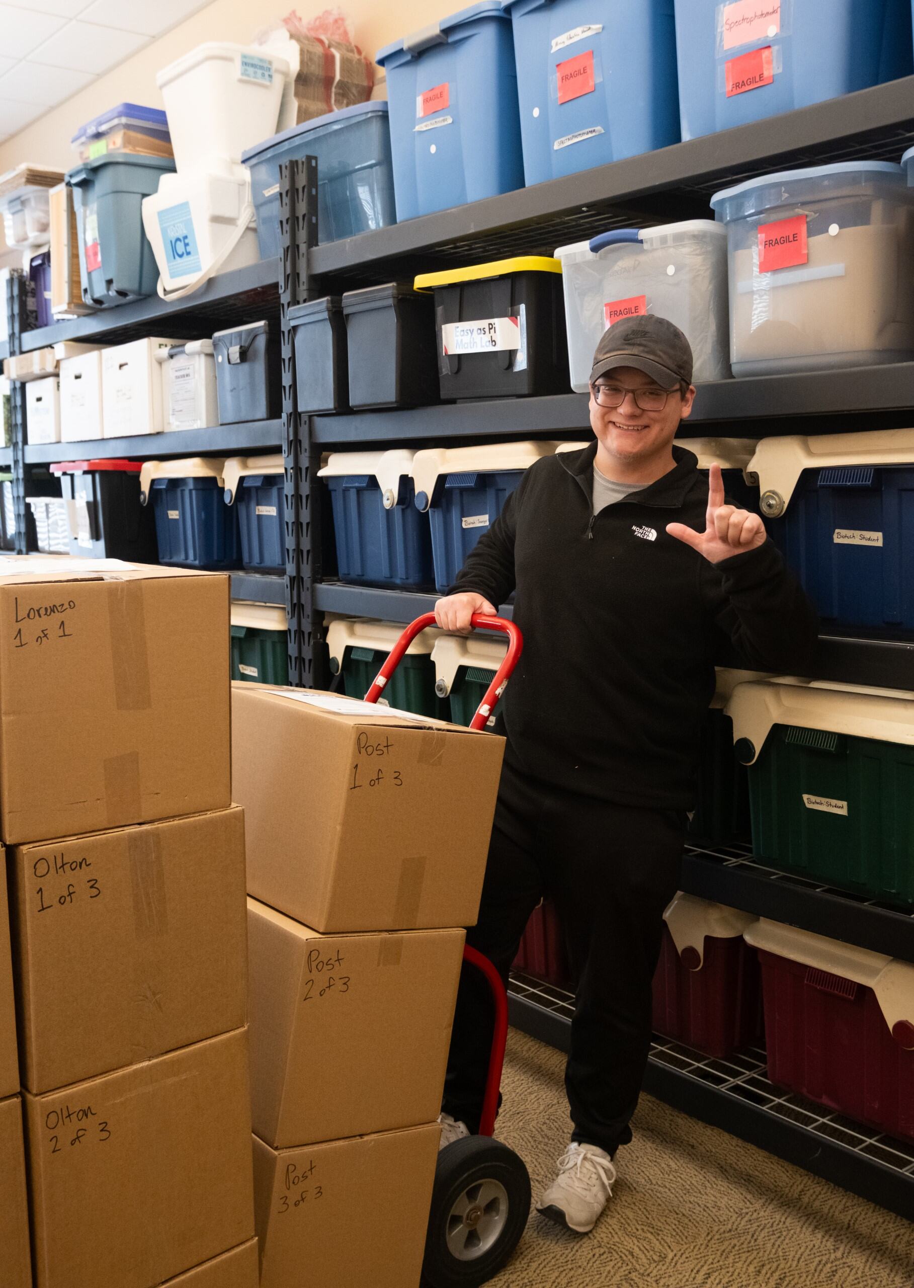 Ryan delivering some boxes