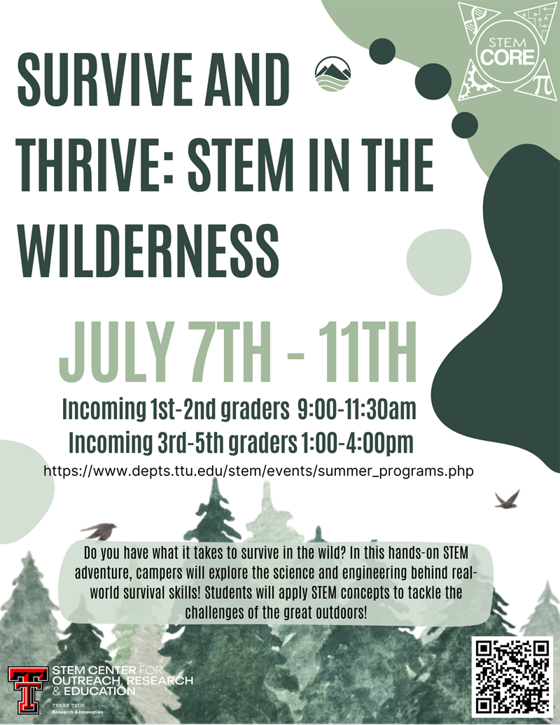 Survive & Thrive: STEM in the Wilderness Flyer