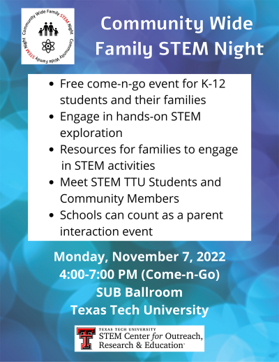 Family STEM Night Flyer