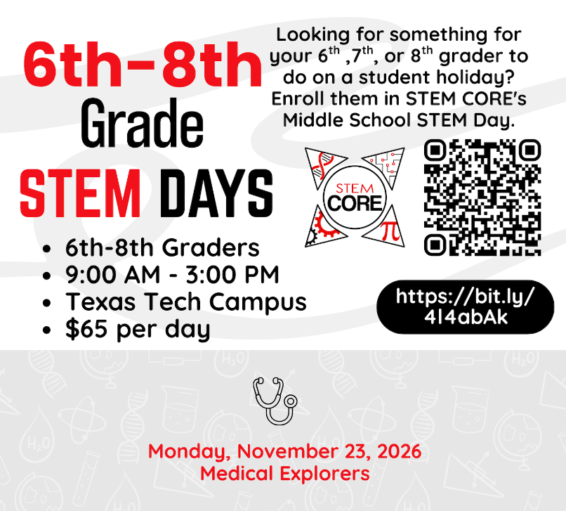 6th-8th grade STEM Day flyer