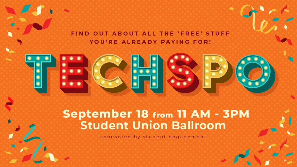 Techspo Flyer, Orange, Event Announcement 