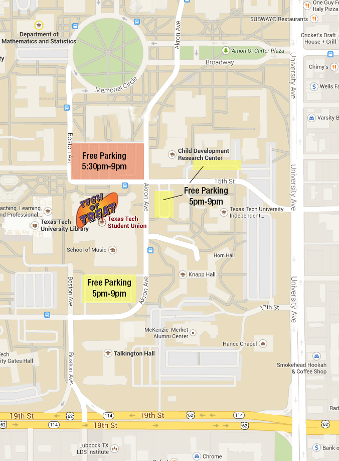 Texas Tech Parking Map World Map