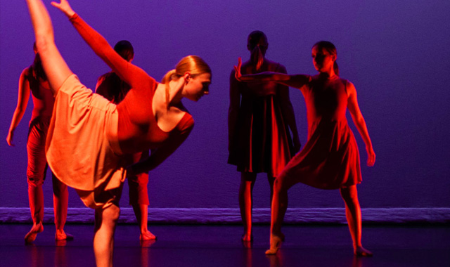 TTU Dance students on performing on stage