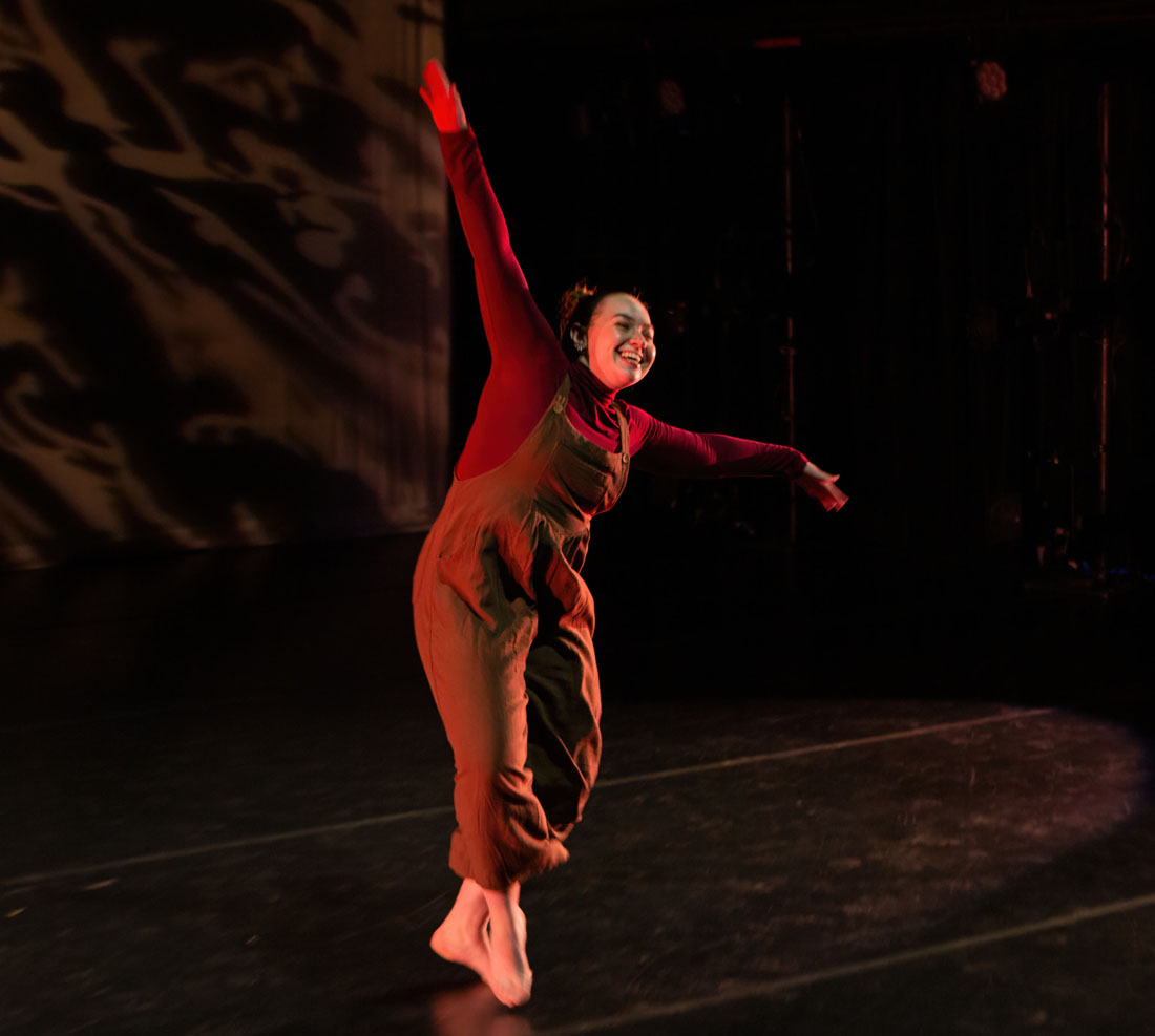 TTU Theatre & Dance student dancing on stage