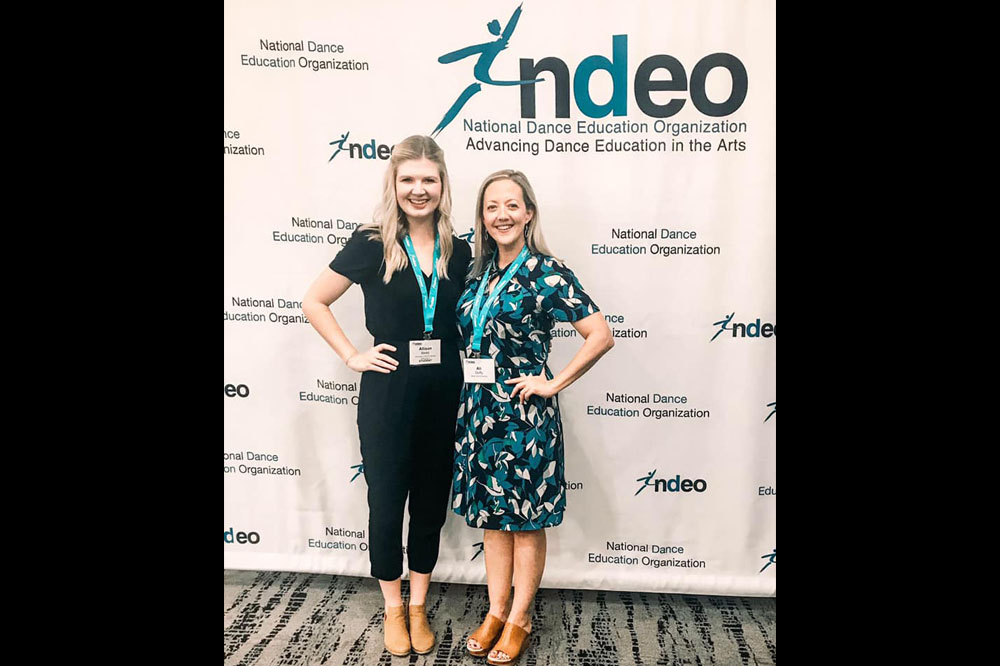 MA in Dance Studies faculty members, Ali Duffy and Allison Beaty, presenting at the National Dance Education Organization conference